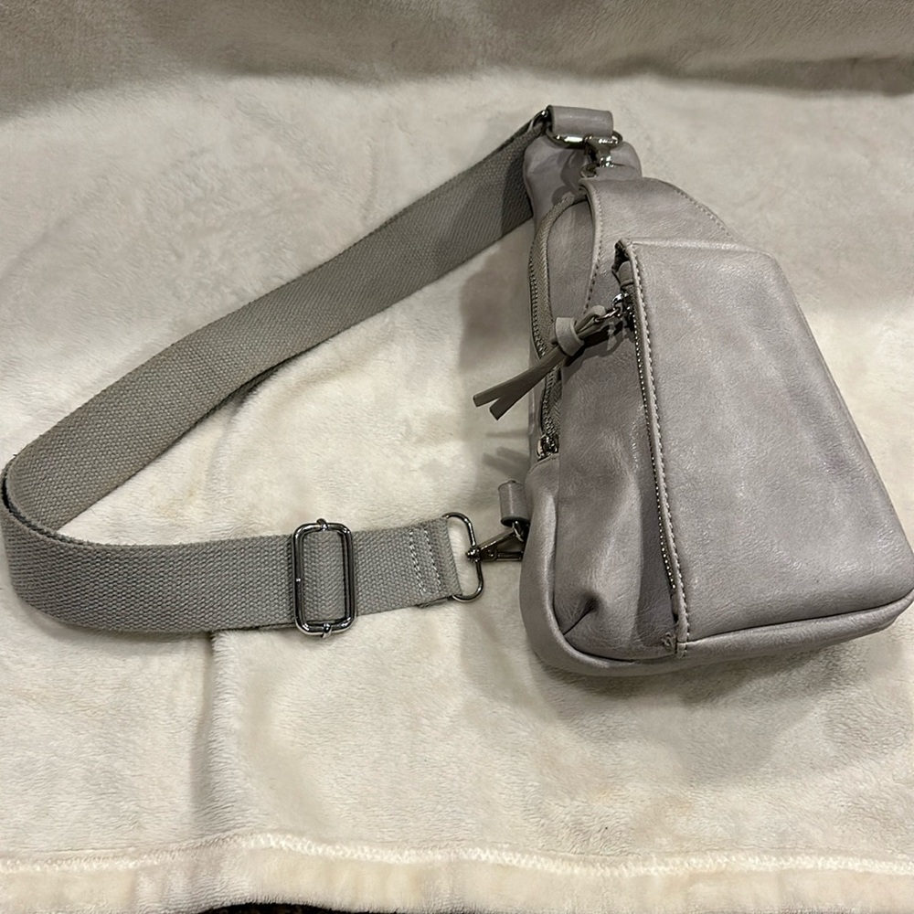 BKE Gray Solid Sling Bag